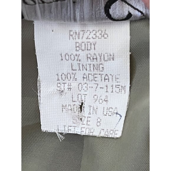 VTG Barrie Stephens 8 Women Abstract Floral Blazer Jacket Multicolor Rayon Lined - Picture 14 of 16